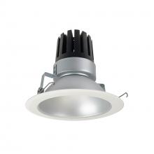 Nora NRM3-61L430FHZW - 6" Marquise III Round Open Reflector, 2500lm, 3000K, Flood Optic, Haze Reflector/White Flange