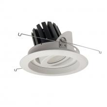 Nora NRM3-69L435NWW - 6" Marquise III Adjustable Regressed Gimbal Reflector, 2500lm, 3500K, Narrow Flood Optic, White