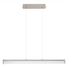 Eglo 202273A - LED Linear Pendant w/ Matte Nickel Finish & White Glass Shade