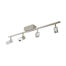 Eglo 203186A - 4 LT Integrated LED Fixed Track Light w/ Matte Nickel Finish & Clear Adjustable Lamp Heads