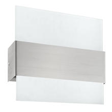 Eglo 204076A - 1 LT Integrated LED Wall Light w/ a Matte Nickel Finish & Satin Glass