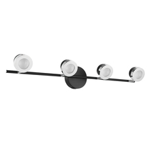 Eglo 204213A - 4 LT Integrated LED Track Light w/Black Finish & Black w/Chrome Adjustable Lamp Heads