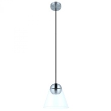 Eglo 205644A - 1 LT Mini Pendant w/ Matte Nickel Finish & Clear Cone Glass Shade