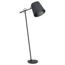 Eglo 39867A - 1 LT Floor Lamp w/ a Black Finish & Black Fabric Shade