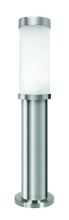 Eglo 86248A - 1 LT Outdoor Path Light w/ Matte Nickel Finish & Opal Frosted Glass