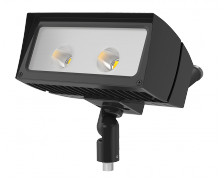 RAB Lighting FFLED26B55/480/PCS4 - Flood 3402 Lumens Ffled 26W 5Hx5V 480W swivel photocell 5000K cool led arm bronze