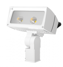 RAB Lighting FFLED26SFNB55W/480/PCS4 - Flood 3359 Lumens Ffled 26W 5Hx5V 480W swivel photocell 4000K neutral led slipfitter white