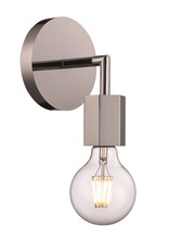 Trans Globe 22231 PC - Placerville Bulb-Style Industrial Armed Wall Sconce Light