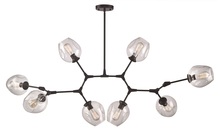 Trans Globe PND-2093 BK - Quantum 55.75-In. 8-Light, 8-Shade Indoor Pendant