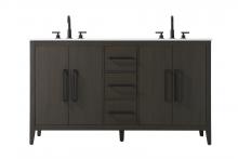 Elegant VF29360DMMB - Vanity Cabinet 4Dr 3Dw 60x21.5x35 Mocha Brown
