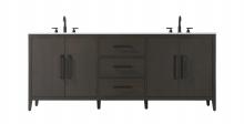 Elegant VF29384DMMB - Vanity Cabinet 4Dr 3Dw 84x21.5x35 Mocha Brown