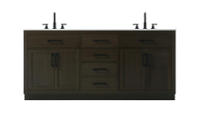 Elegant VF29772DMMB - Vanity Cabinet 4Dr5Dw 72"W x 22"D x 35''H Mocha Brown