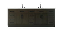 Elegant VF29784DMMB - Vanity Cabinet 4Dr11Dw 84"W x 22"D x 35''H Mocha Brown