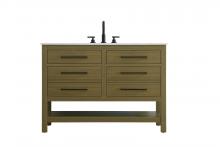 Elegant VF60548MCB - Vanity Cabinet 4DW 48"W x 22"D x 34"H Chestnut Brown