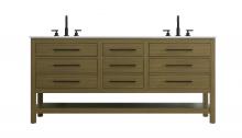 Elegant VF60572DMCB - Vanity Cabinet 6Dw 72"W x 22"D x 34"H Chestnut Brown