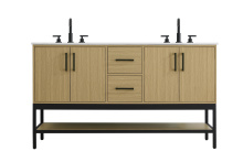 Elegant VF60760DMHB - Vanity Cabinet 4Dr2Dw 60"x22"x34" Honey Brown