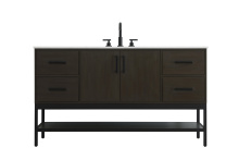 Elegant VF60760MMB - Vanity Cabinet 2Dr4Dw 60"x22"x34" Mocha Brown